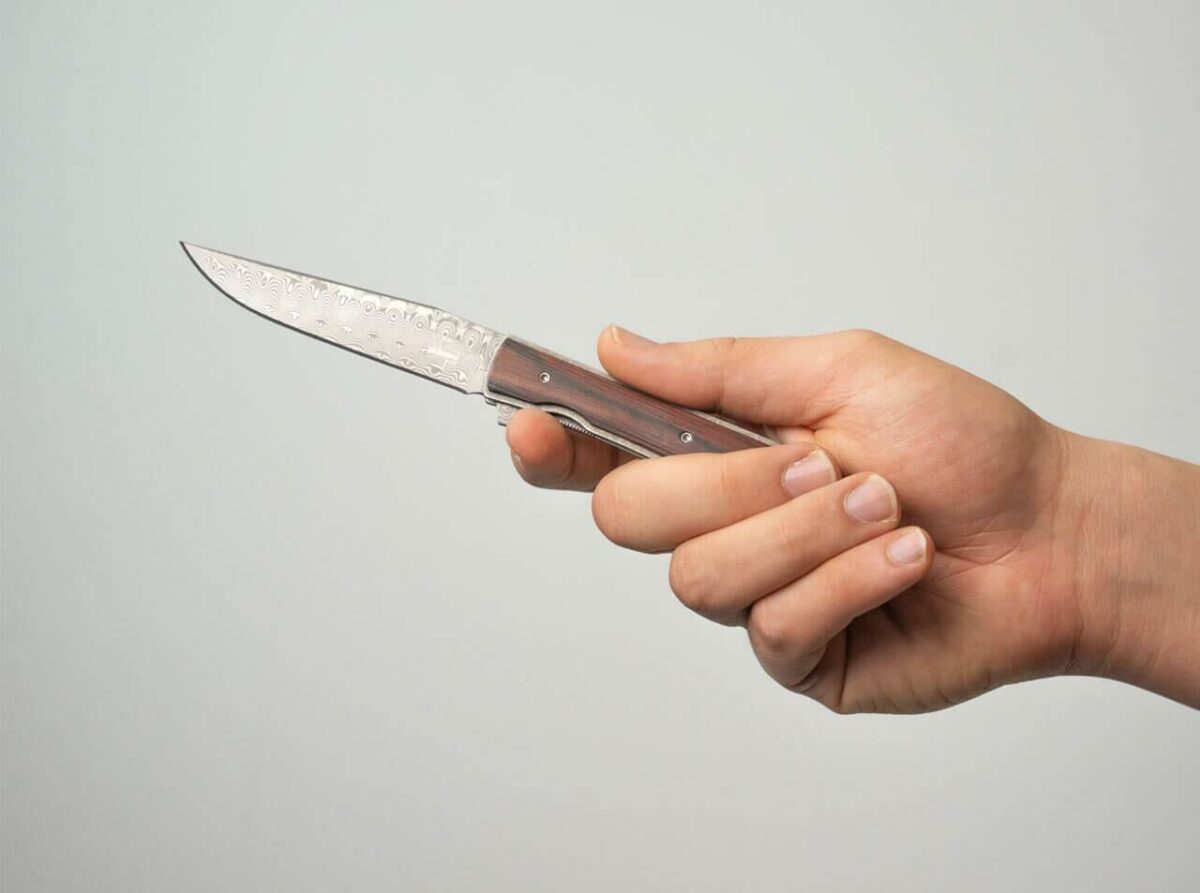 Böker Plus URBAN TRAPPER COCOBOLO DAMASCUS Çakı - Görsel 3