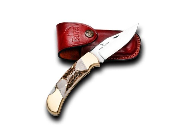 Bora 206 BG Büyük Boy Sivri Uçlu Kilitli Boynuz Saplı Çakı