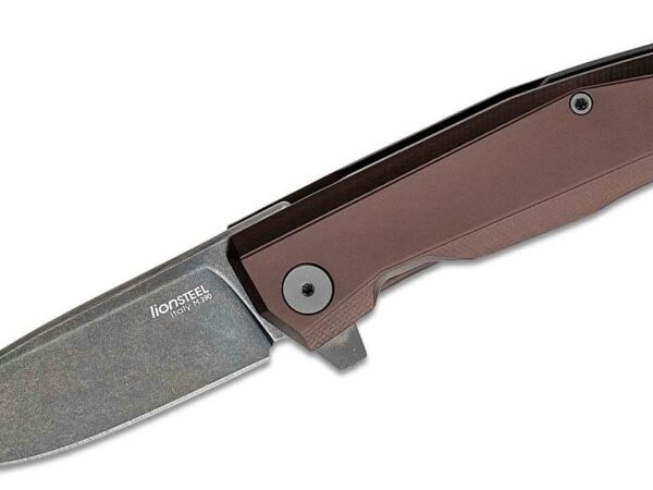 Lionsteel MT01A EB Myto Old Black M390 Blade, Earth Brown Aluminum Handle Çakı