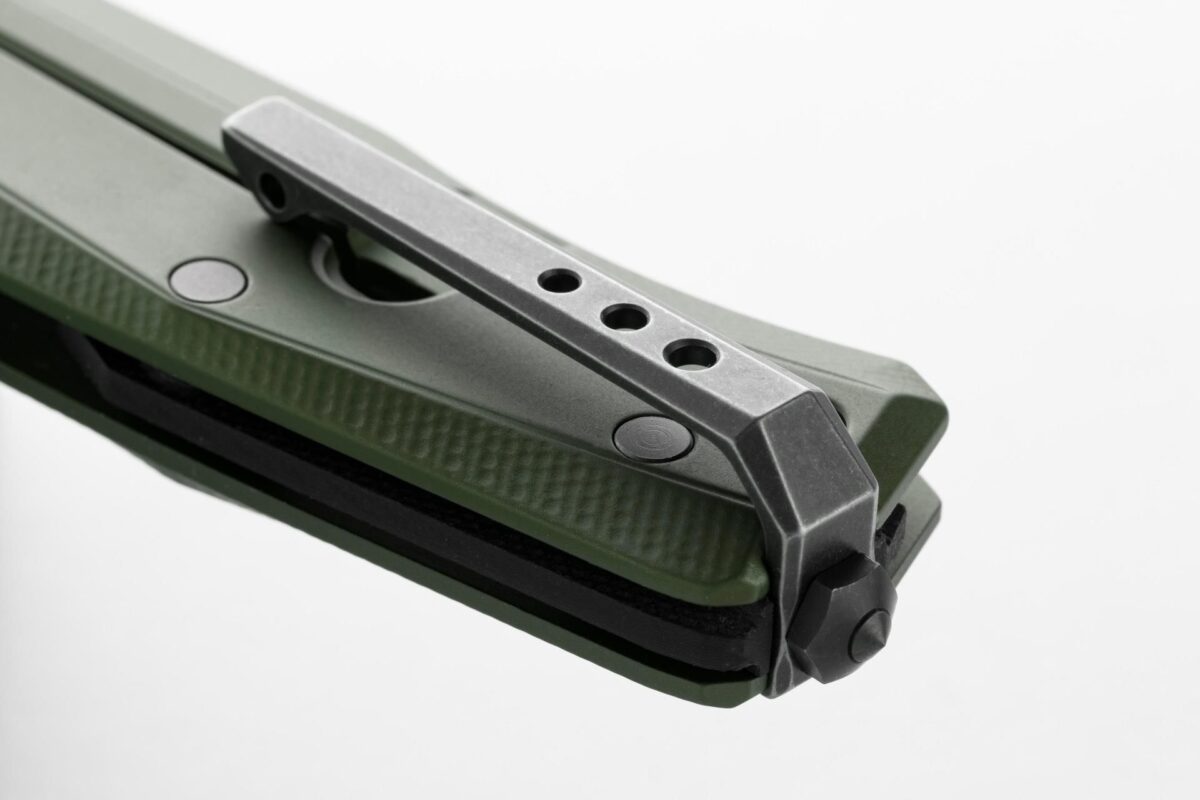 Lionsteel MT01A GB Myto Old Black M390 Blade, Green Aluminum Handle Çakı - Görsel 3