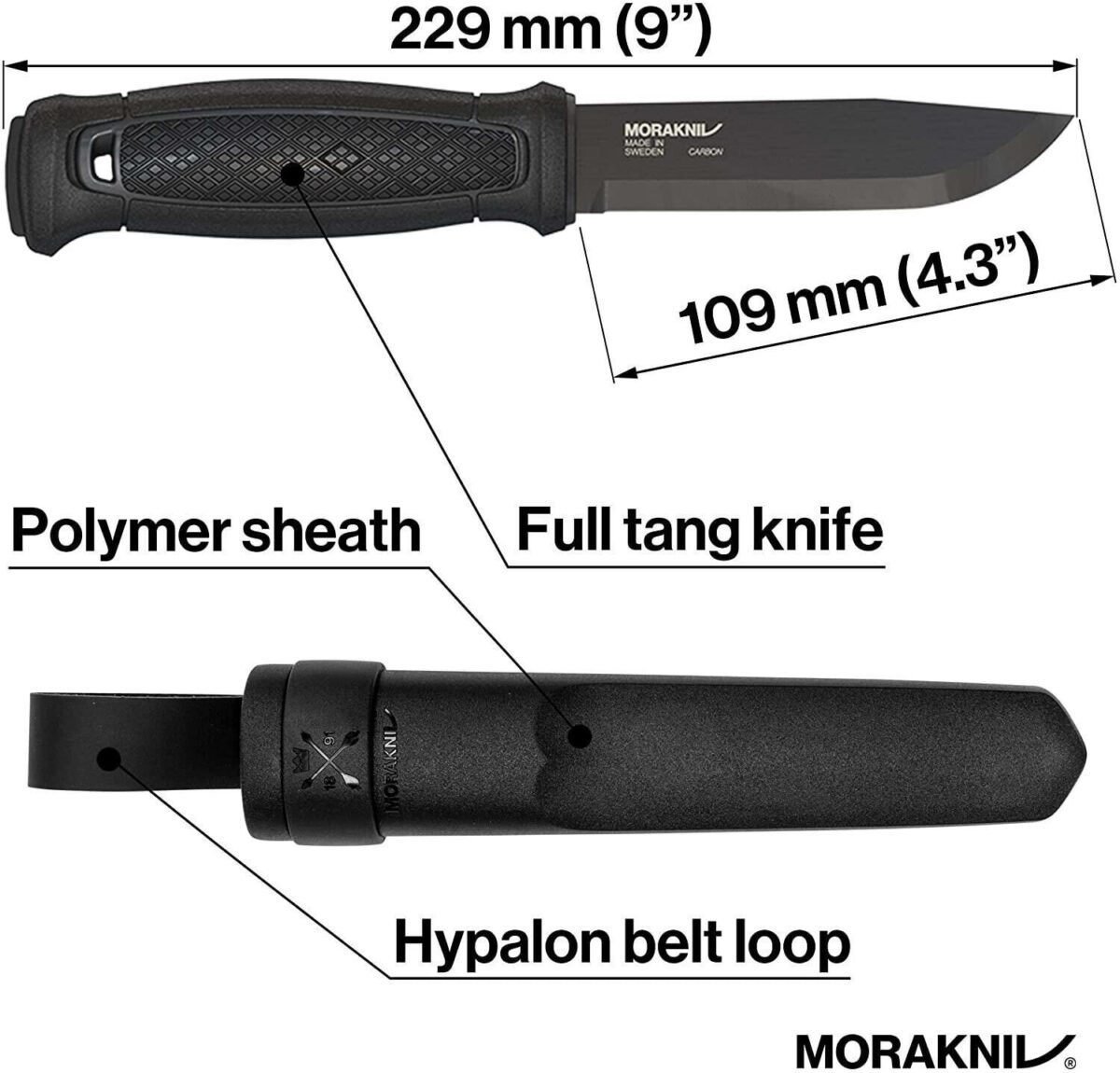 Morakniv Garberg Blackblade With Polymer Sheath (c) Bıçak Çakı & Bıçak - Görsel 3
