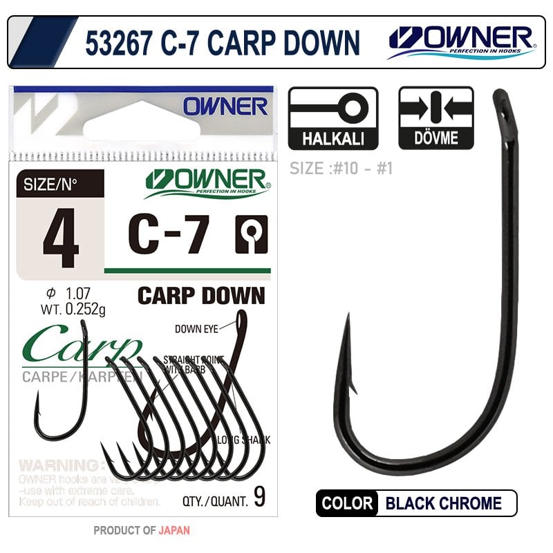 owner-53267-c-7-carp-down-black-chrome-sazan-ignesi-tekli-neler-owner-12622-76-b Owner 53267 C-7 - İstanbul Av Market