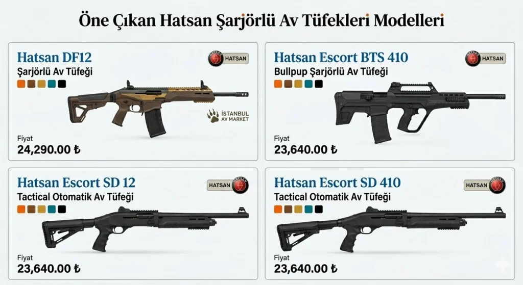 Hatsan Şarjörlü Av Tüfekleri Modelleri 2026